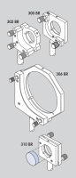 Holders for circular mirrors and beamsplitters